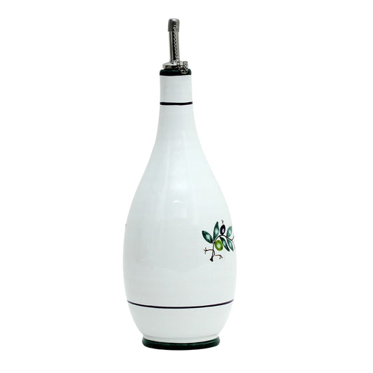 OLIVA : Bouteille verseuse pour huile d'olive avec bouchon verseur en métal