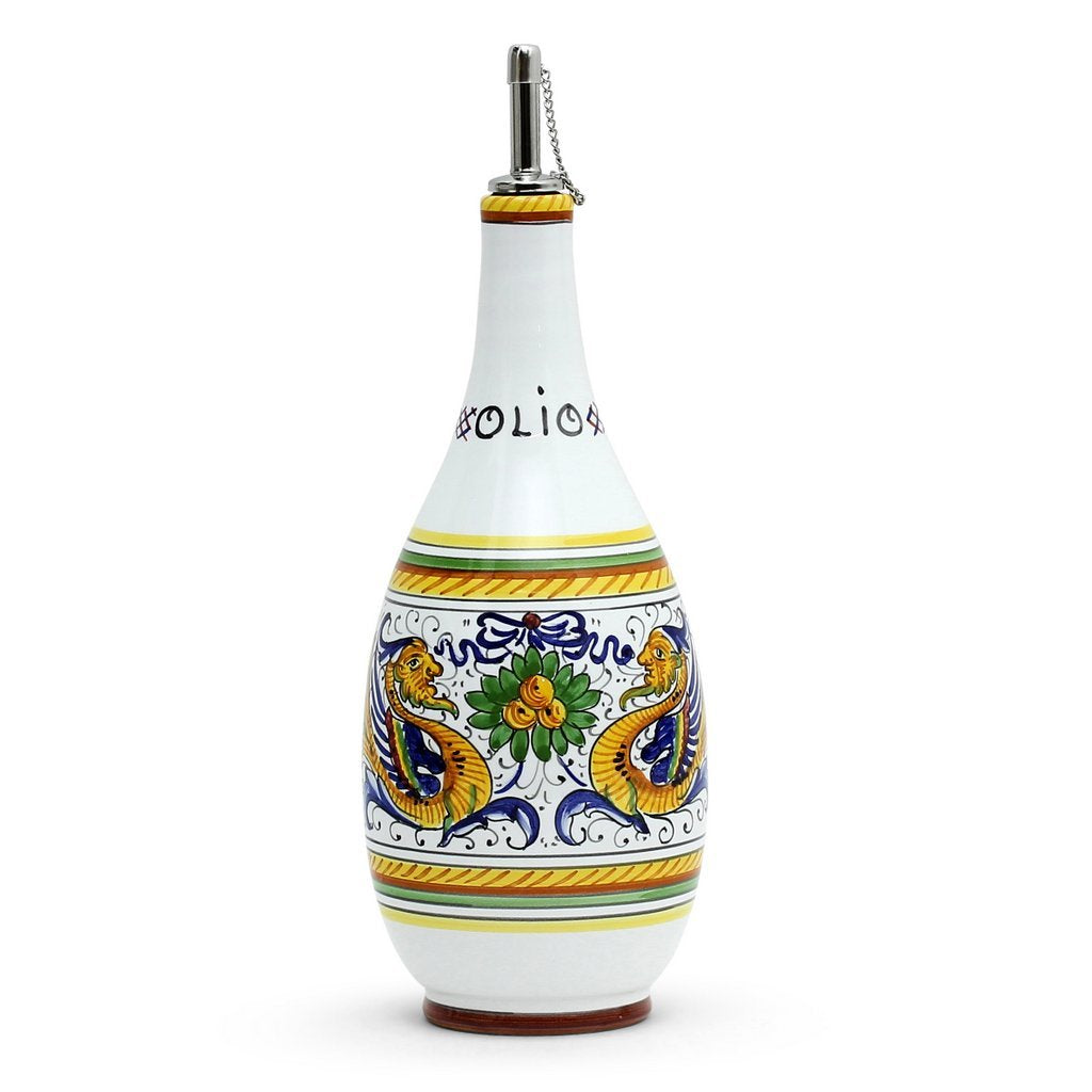 RAFFAELLESCO: Olive Oil Bottle Dispenser with Metal Capped Pourer