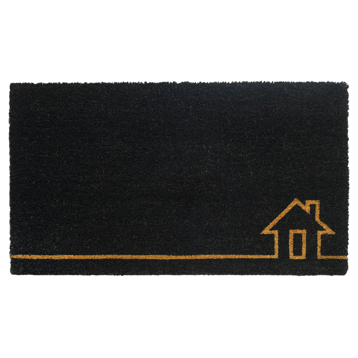 Home View - Black Coir Doormat