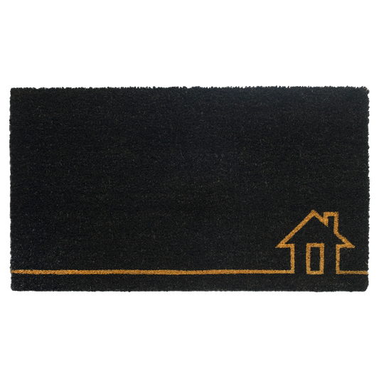 Home View - Black Coir Doormat