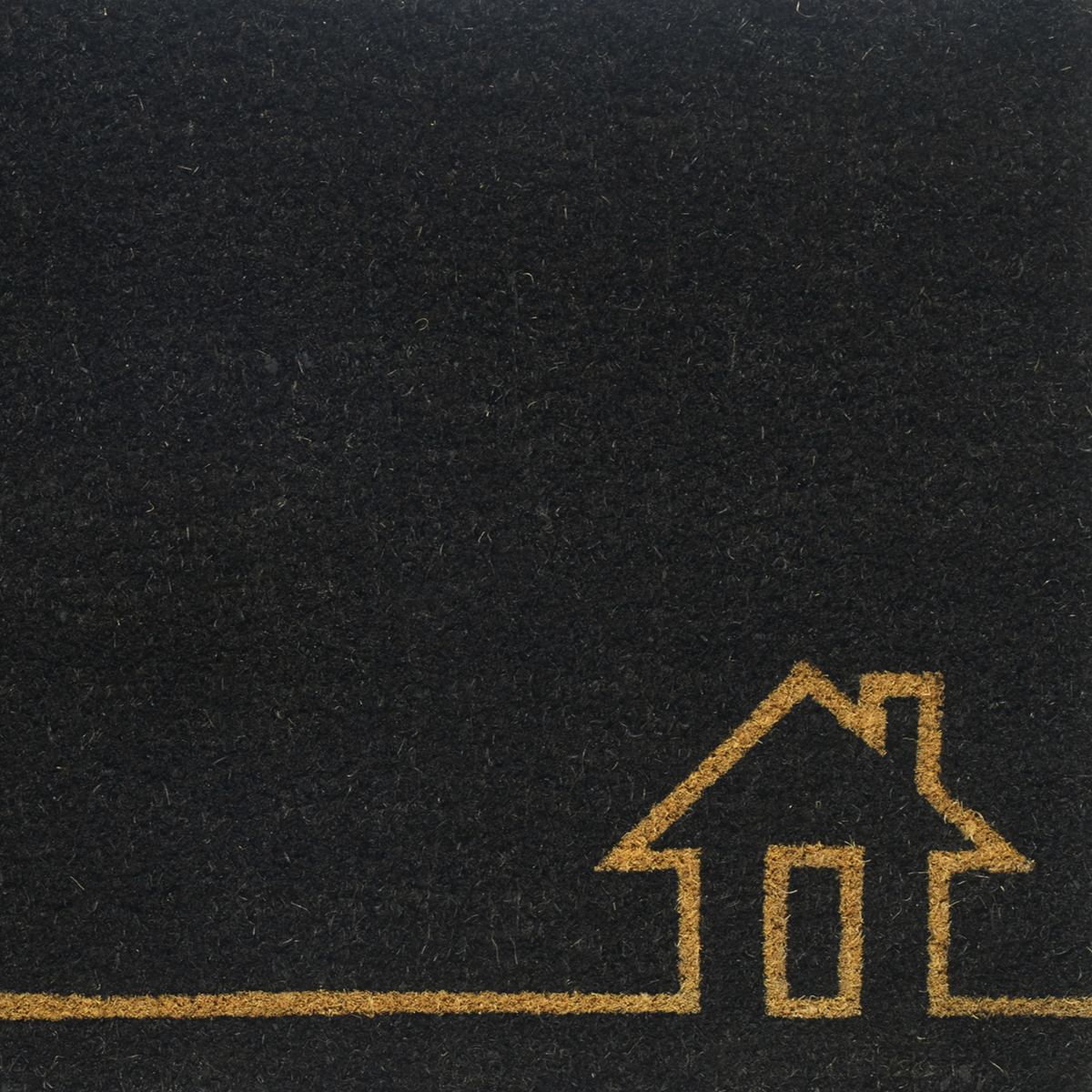 Home View - Black Coir Doormat