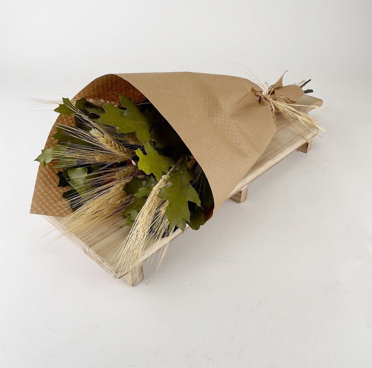Green Oak & Wheat Bouquet