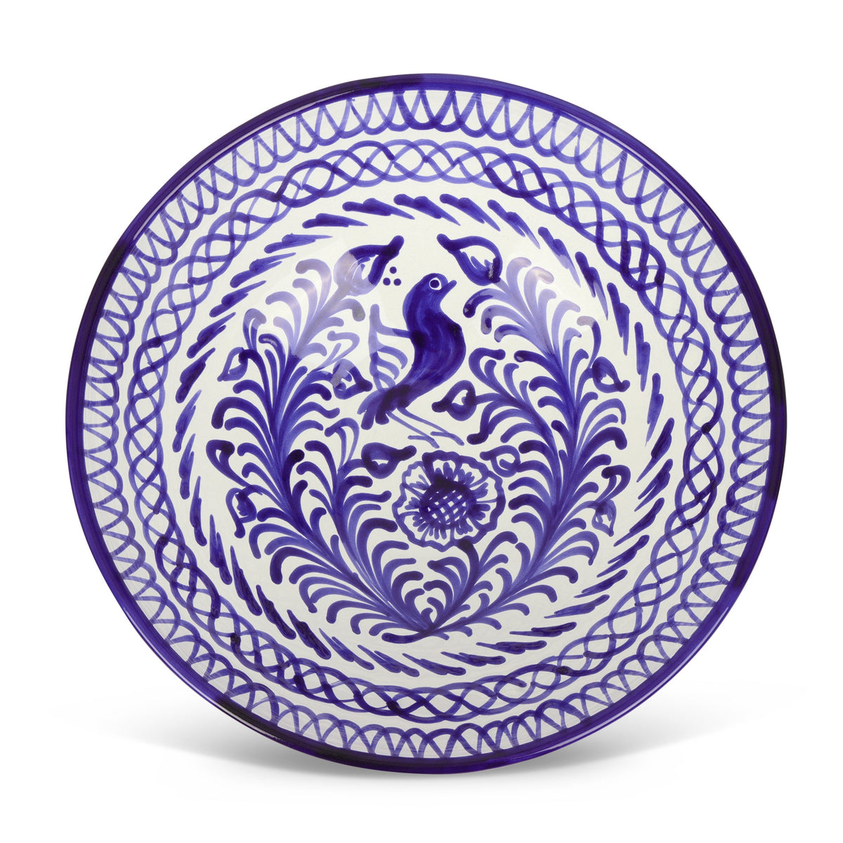 Large bowl with hand painted designs