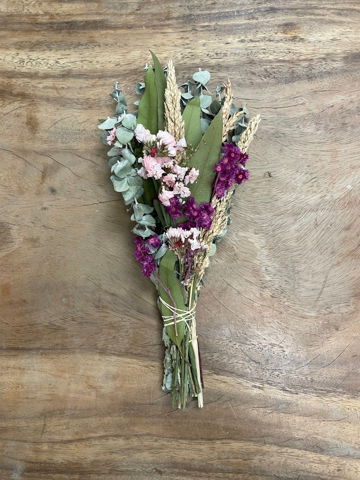 Petite Floral and Eucalyptus 12" Bouquet: Pink Floral