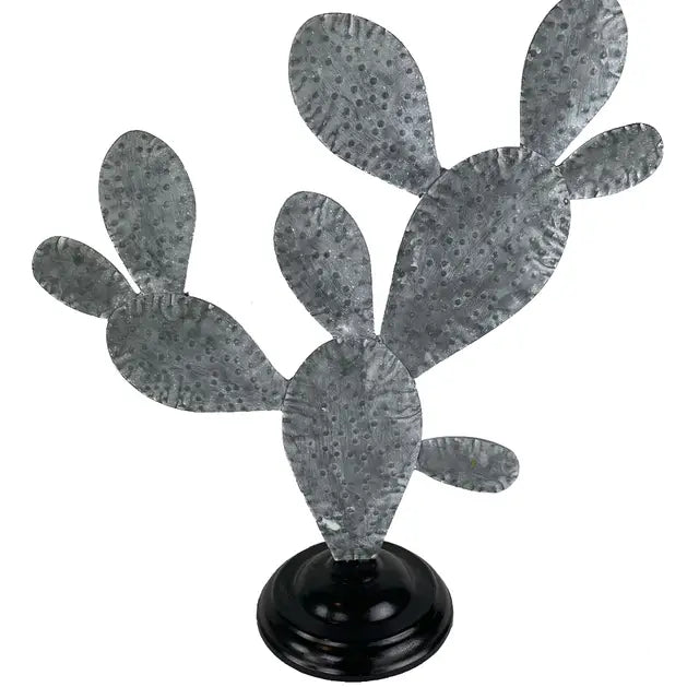 Scultura di cactus in metallo