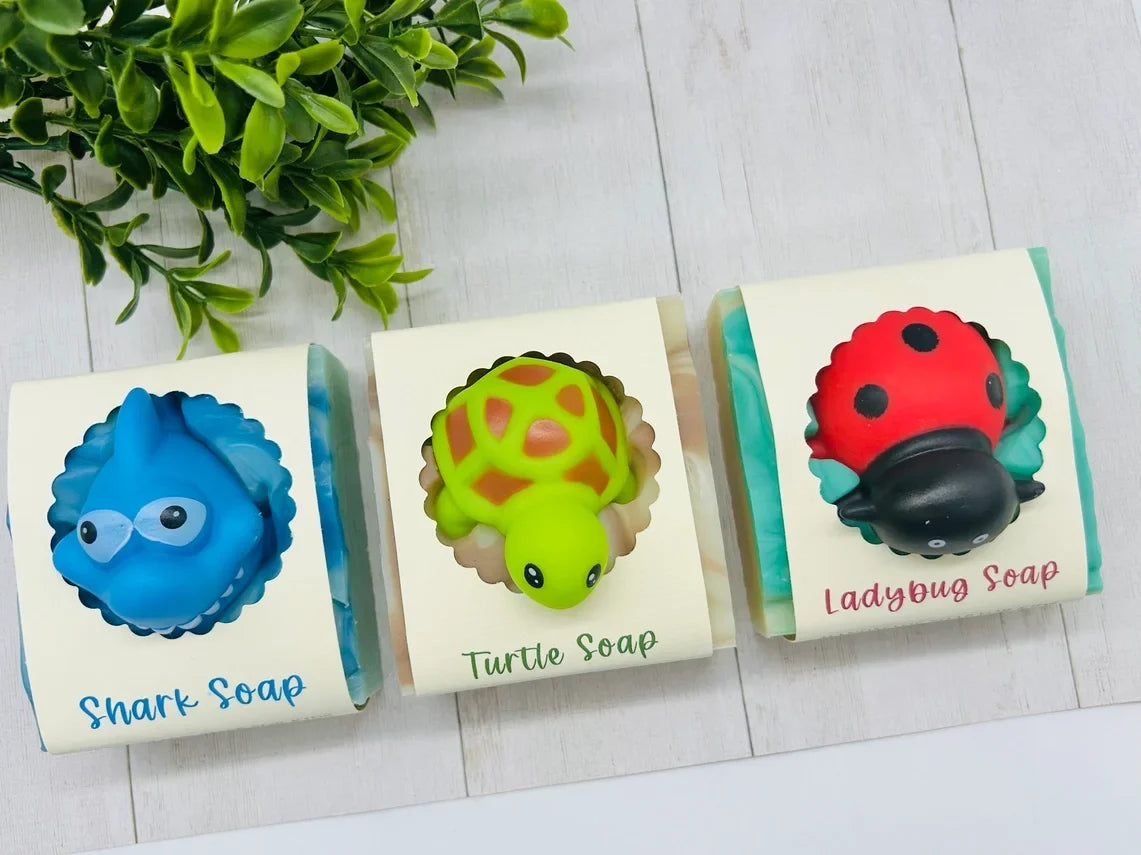 Ladybug Handmade Soap Bar for Kids – Vegan Cold Process Soap