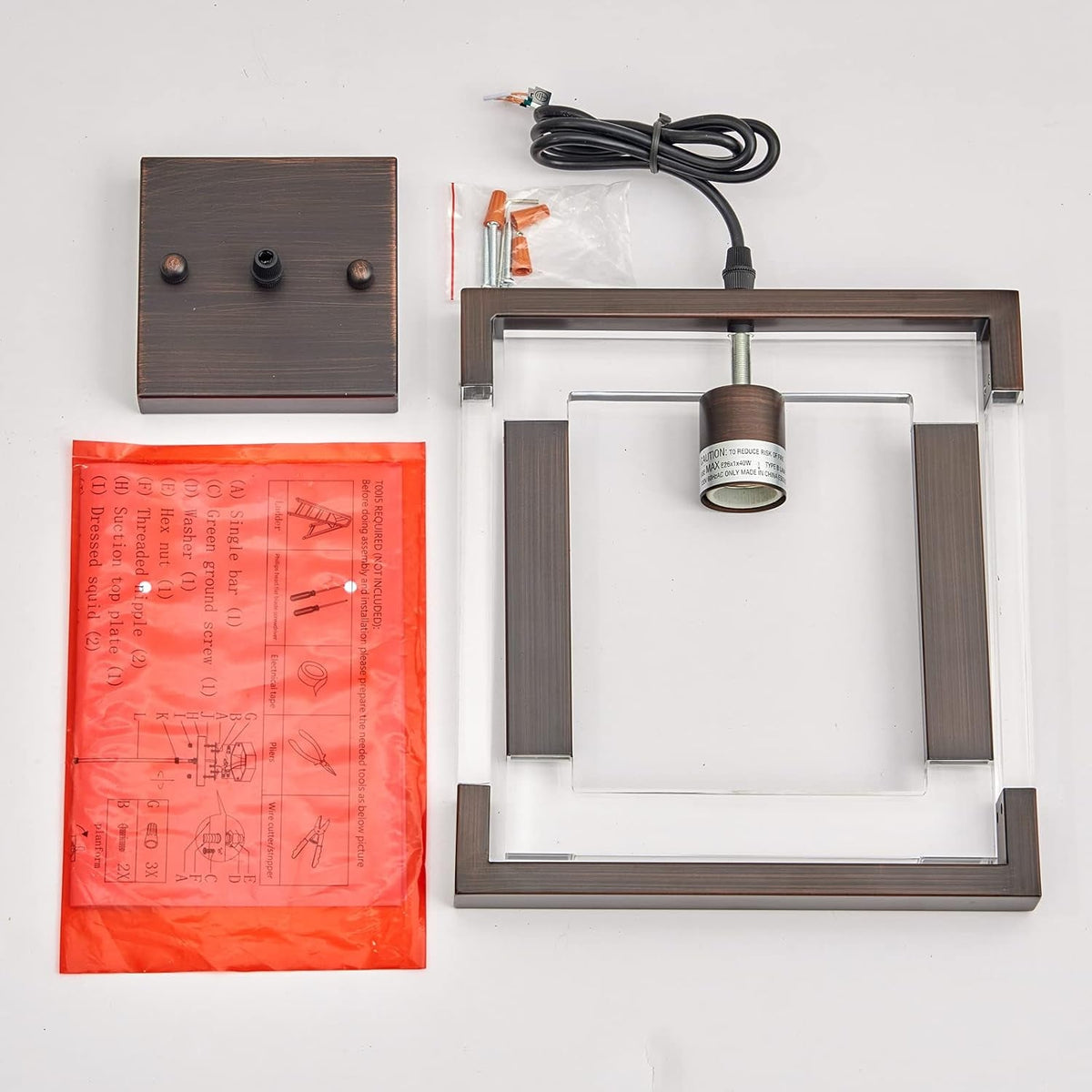 1-Light Lantern Pendant Chandelier