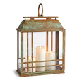 Large Solana Decorative Metal Lantern with Weathered Patina Finish