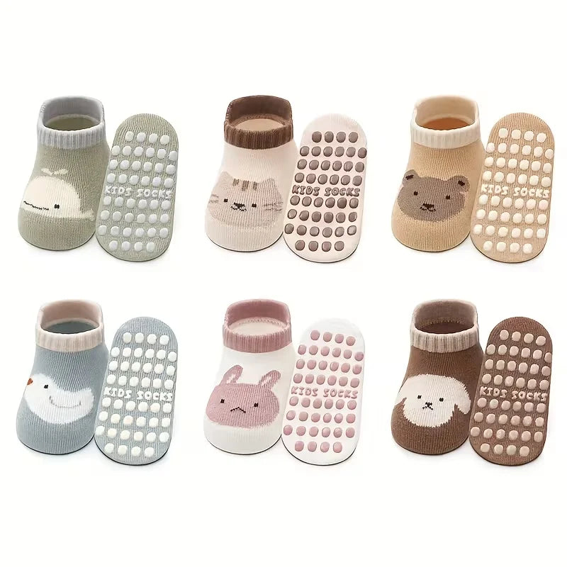 Tiny Treads Non-Slip Animal Socks (0–1 Year)