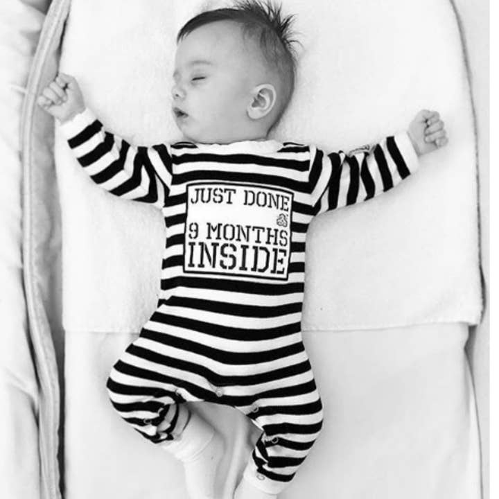 Just Done 9 Months Inside Baby Outfit