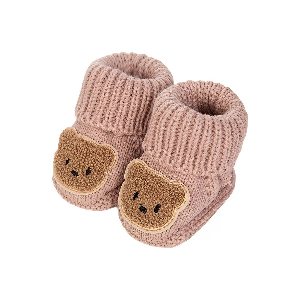 Little Bear Knit Baby Booties