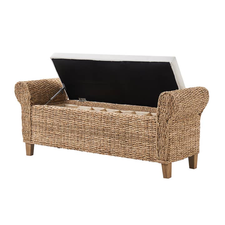 Arnaldo Rattan Storage Bench Karat Home 27.99 kg