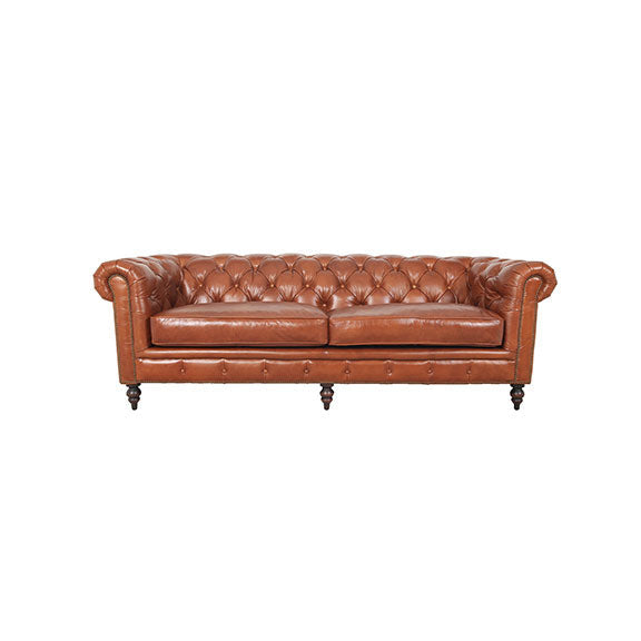 Arthur Chesterfield Top Grain Leather Sofa