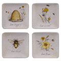 Bee Sweet 6" Canapé Plates — Set of 4