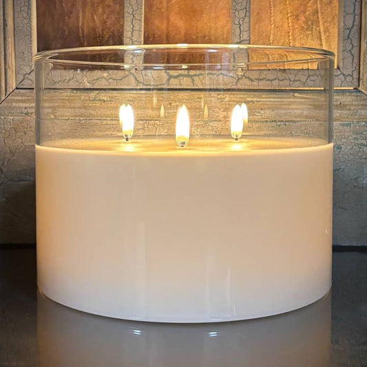 Ember Tri-Wick Candle Simply Ivory 8 x 6 in