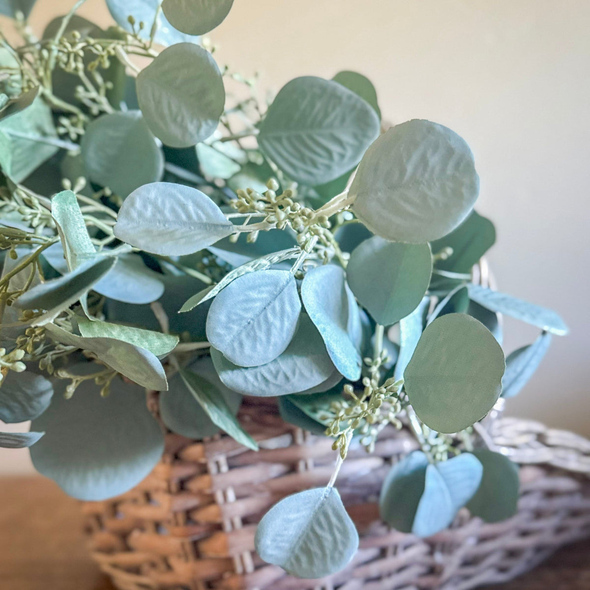 Green Blooming Eucalyptus Seed Spray 23.5" - Artificial Greenery