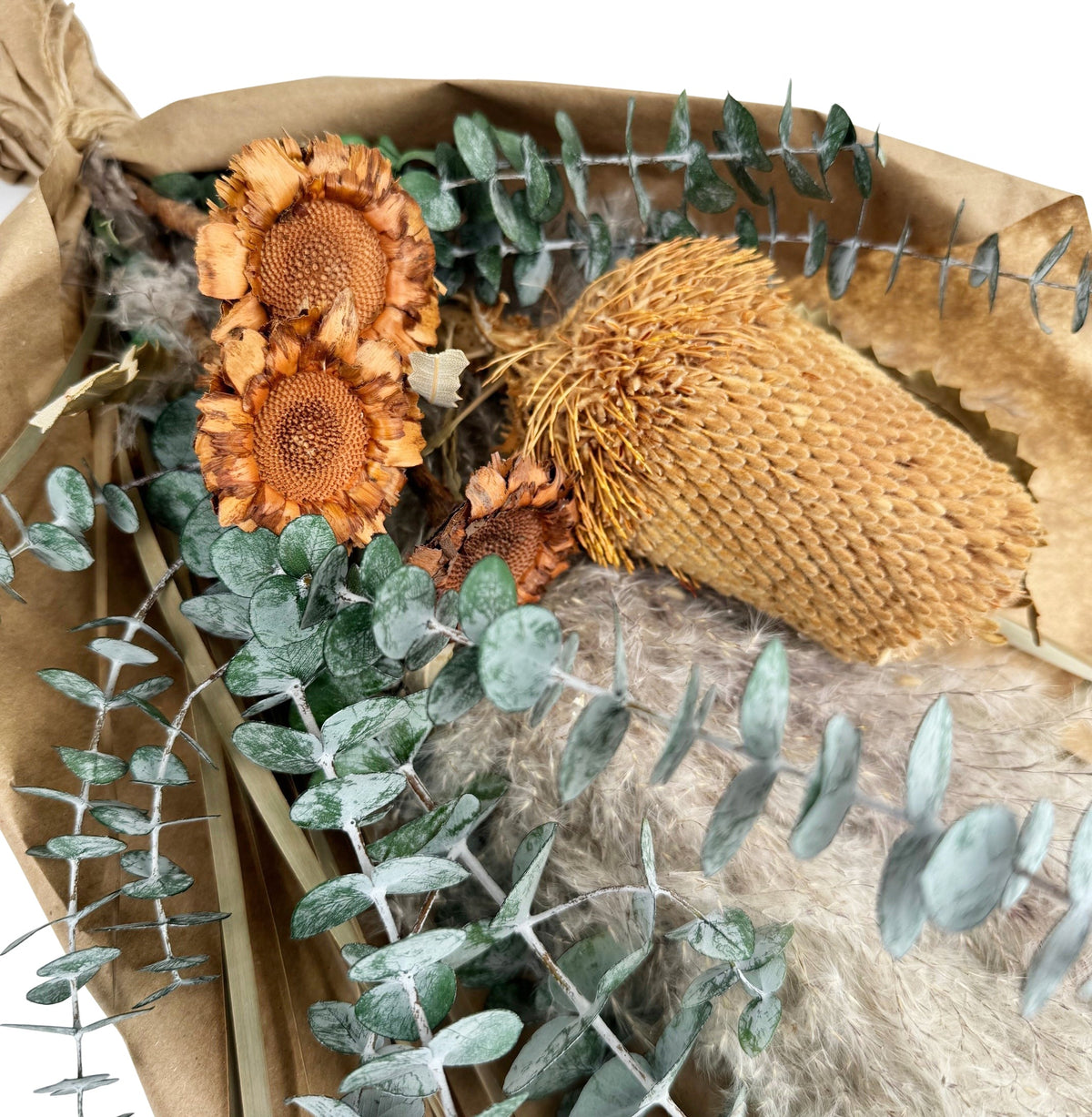 Pampas Protea & Eucalyptus Bouquet