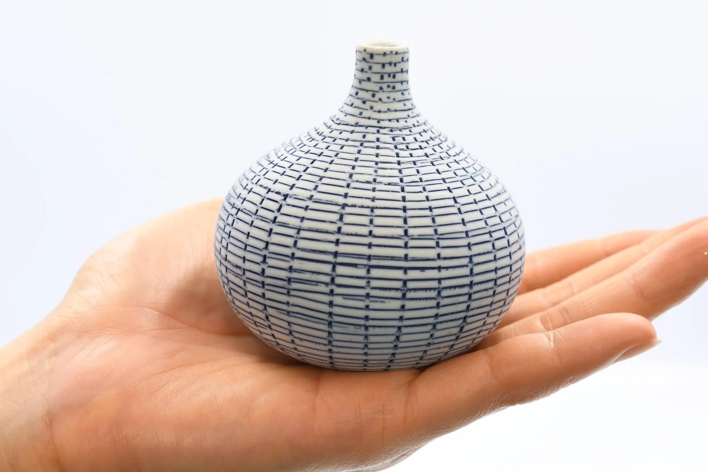 Coastal Reef Textured Porcelain Bud Vase