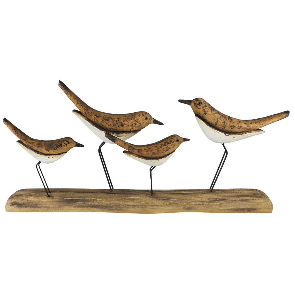 HomArt Tunis Birds Hand-Carved Kiri Wood Figurine Set
