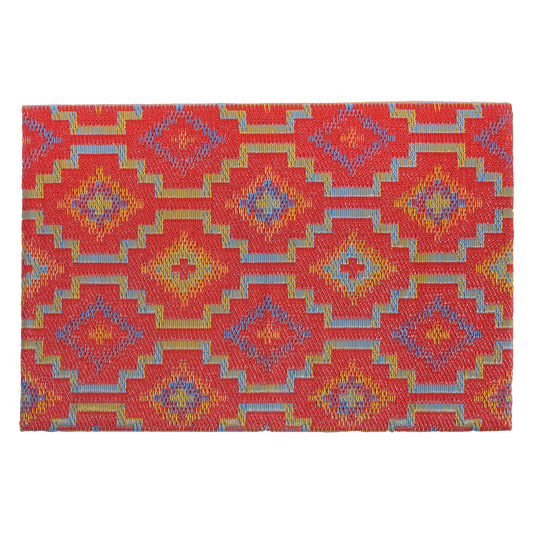 Lhasa Orange & Violet Outdoor Doormat – 24" x 36" Non-Slip, Recycled Plastic