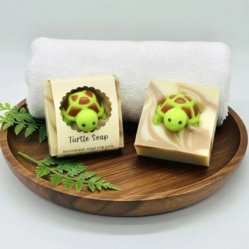 Turtle Splash Handmade Soap Bar for Kids – Vegan Cold Process Soap