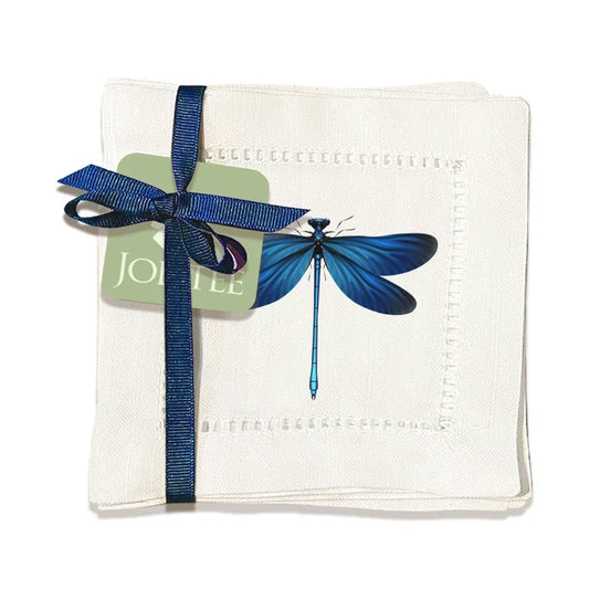 Serviettes à ourlet ajouré - Libellule (lot de 6)