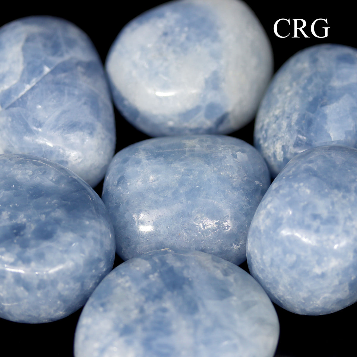 Blue Calcite Palm Stone Size 1 to 3 Inches Palm/Worry Stone Lot