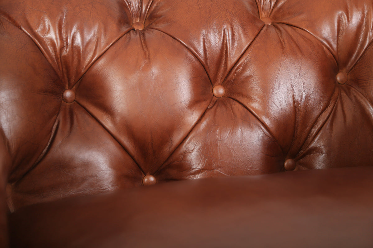 Arthur Chesterfield Top Grain Leather Armchair
