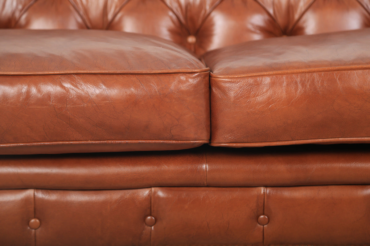 Arthur Chesterfield Top Grain Leather Sofa