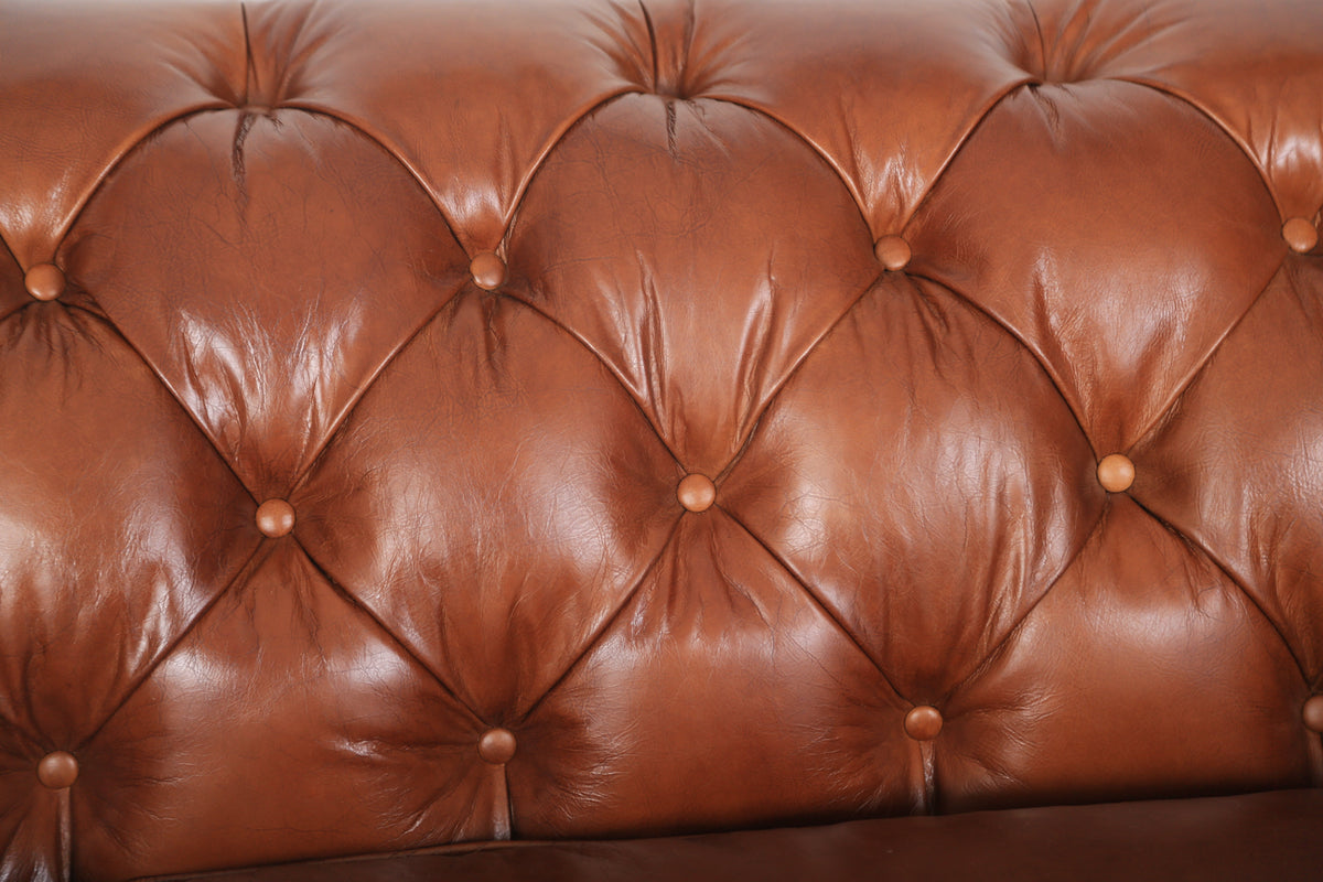 Arthur Chesterfield Top Grain Leather Sofa