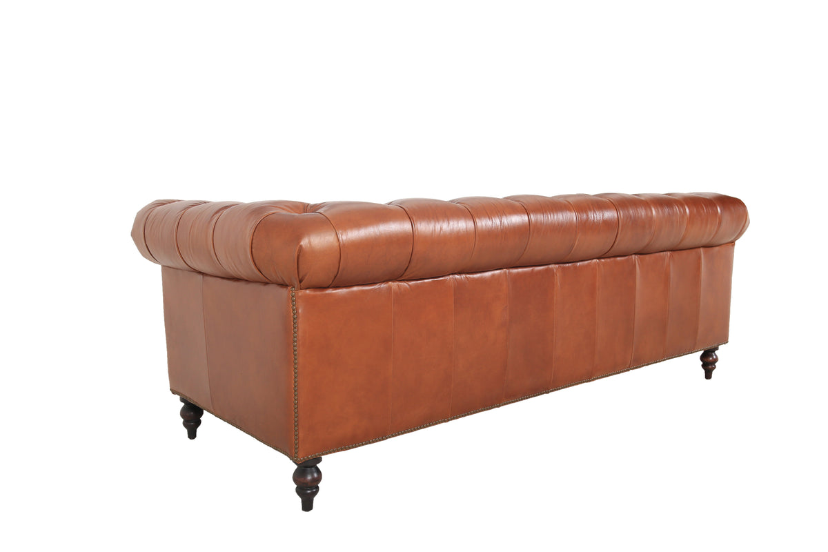 Arthur Chesterfield Top Grain Leather Sofa