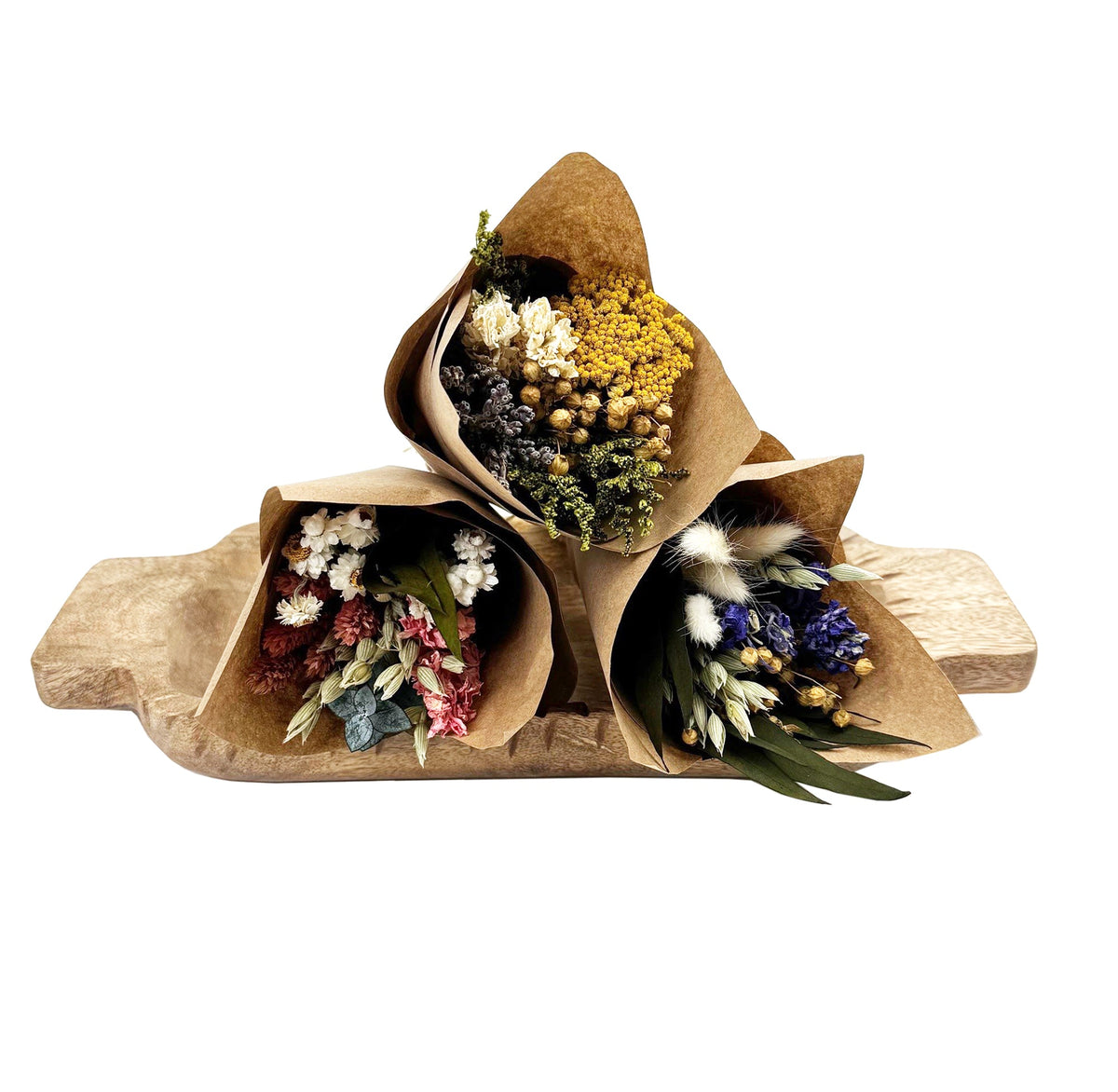 MINI Purple Larkspur & Bunny Tail Bouquet Bundle