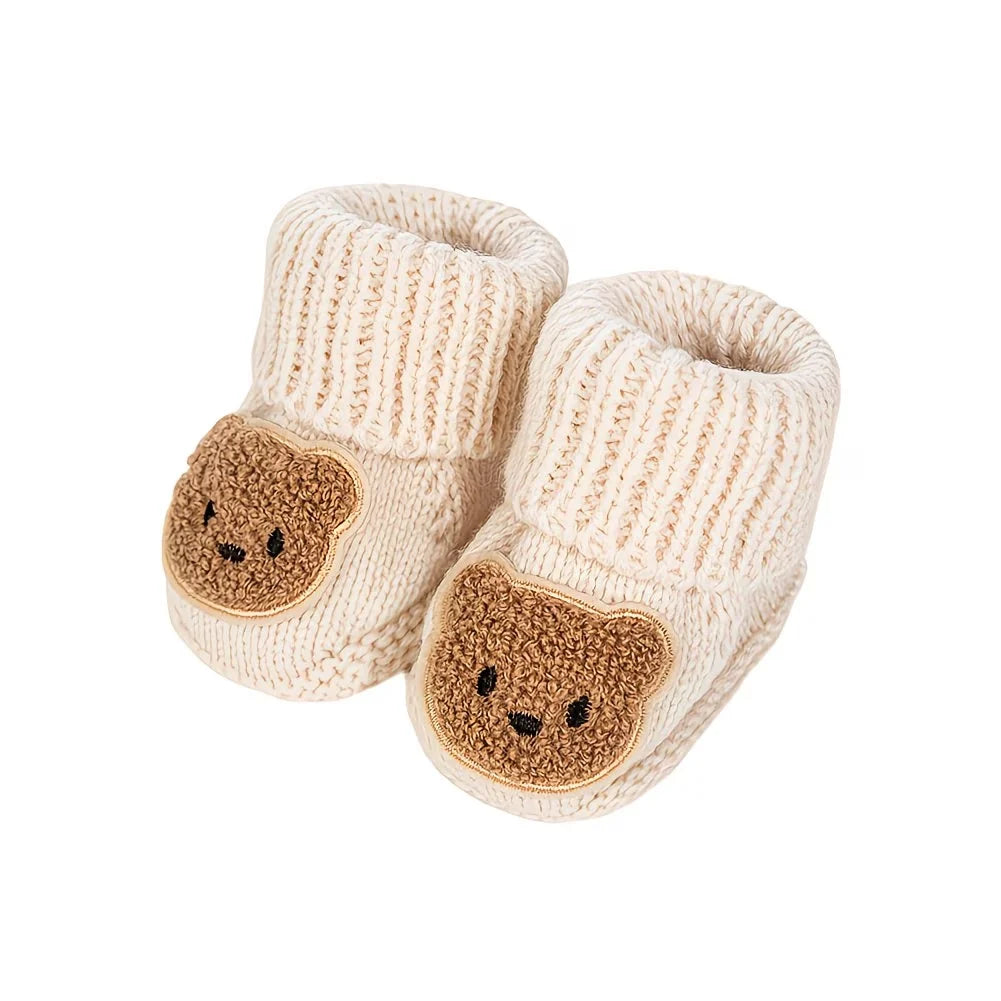 Little Bear Knit Baby Booties