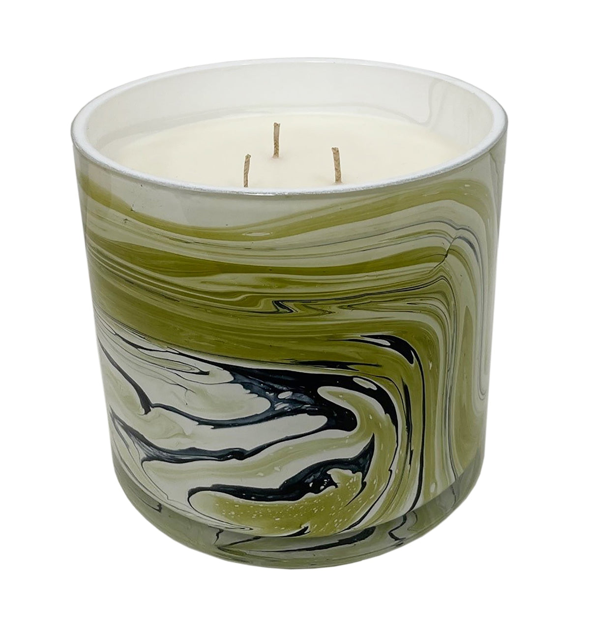 JUMBO Vetiver & Oak 45 oz. Swirl Glass Candle