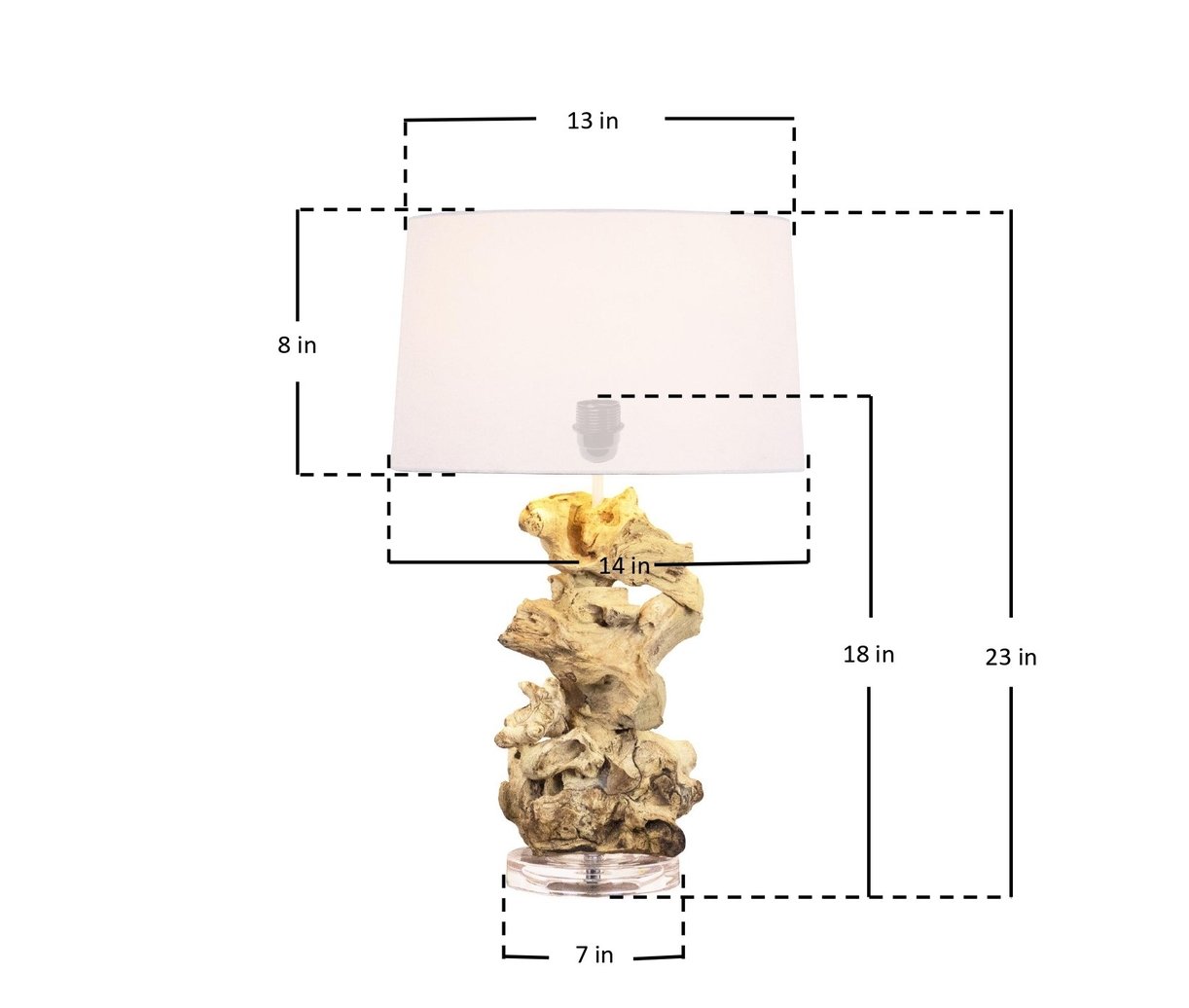 Oregon Teak Root Sculptural Table Lamp