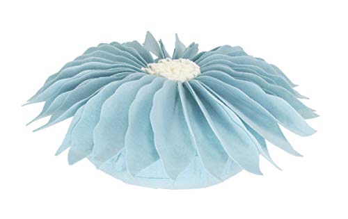 Fennco Styles Handmade Garden 3D Sunflower Decorative Filled Throw Pillow 13" Round - Gold Floral Pillow for Couch, Living Room and Bedroom Décor