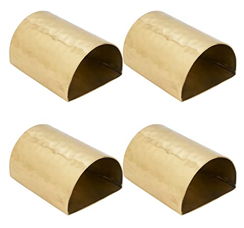 Glamour Hammered Design Brass Napkin Rings