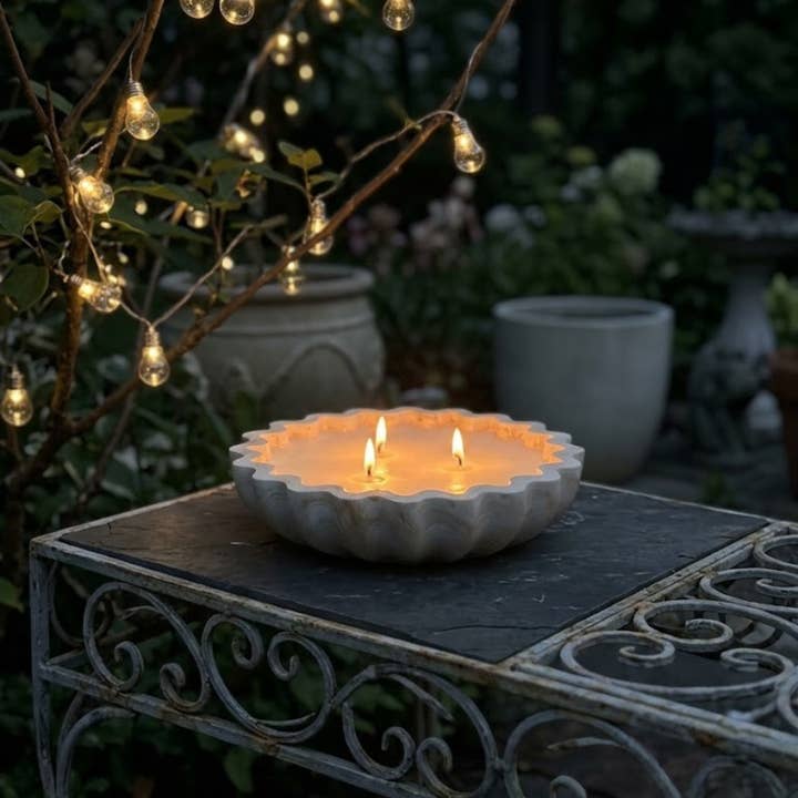 Fluted Candle Bowl Believe 15.2 cm 0.96 kg