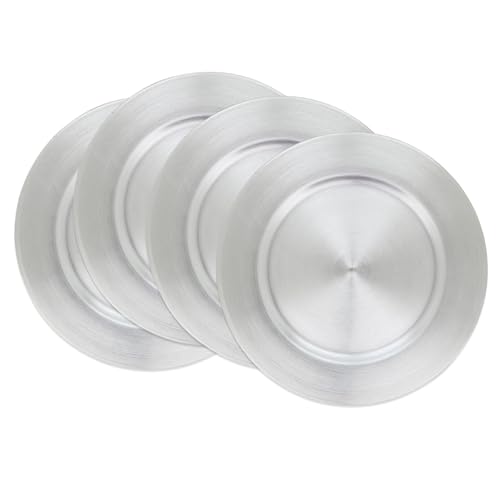 Fennco Styles Classic Rustic Deisgn Holiday Decorative Charger Plates 13" Round, Set of 4