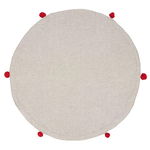 Embroidered Christmas Trees Design Placemats with Tassel 14" Round