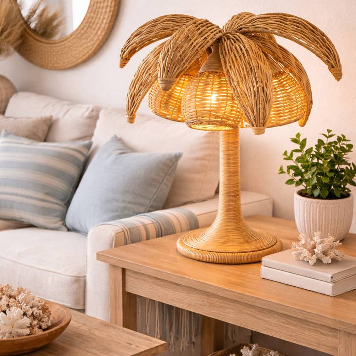 Palmora Grande Woven Table Lamp