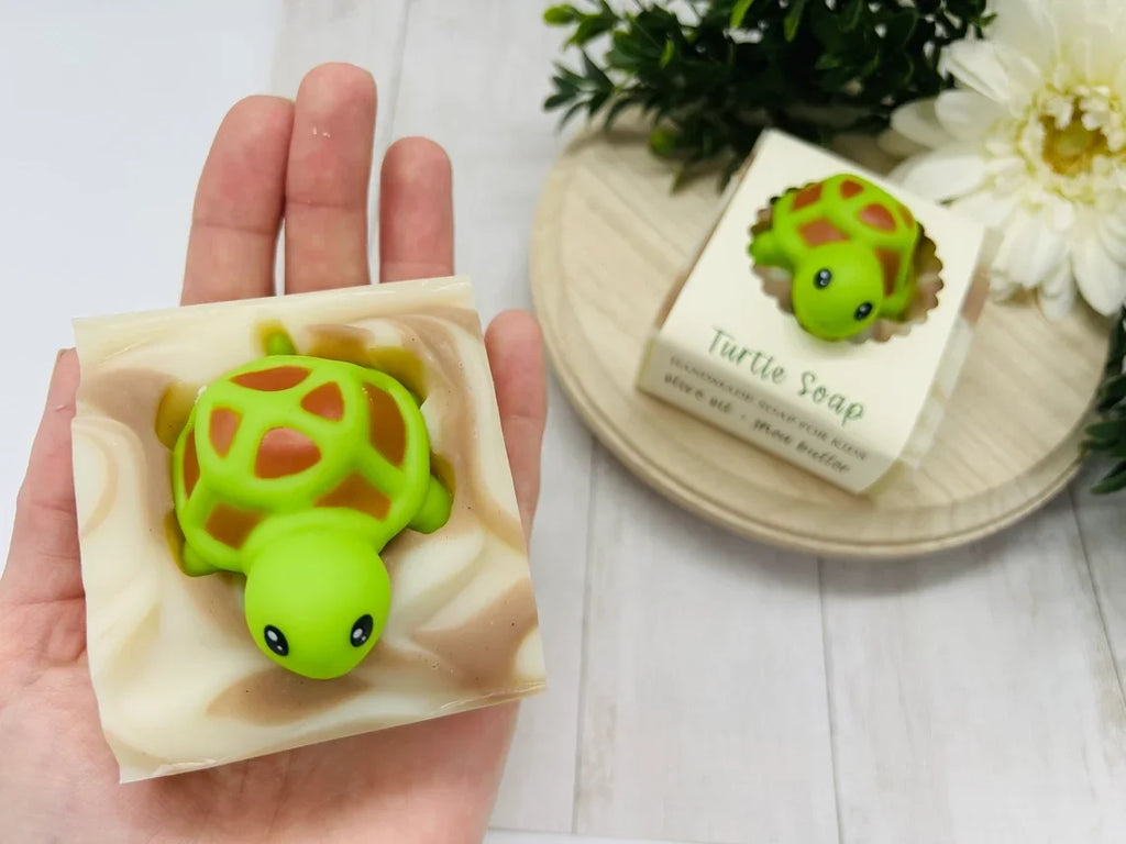 Turtle Splash Handmade Soap Bar for Kids – Vegan Cold Process Soap