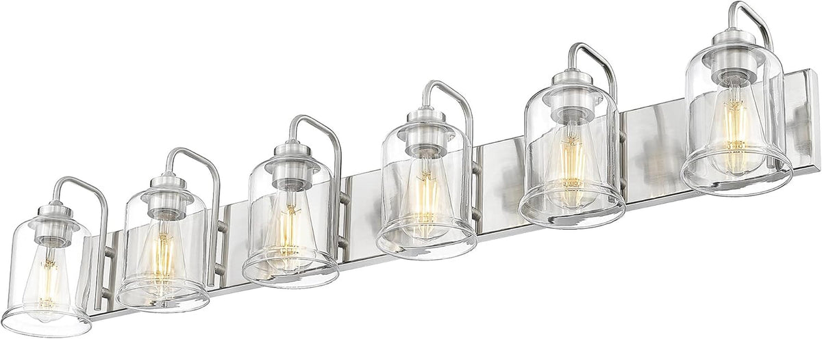 Farmhouse Glass Bathroom Vanity Light Fixture
