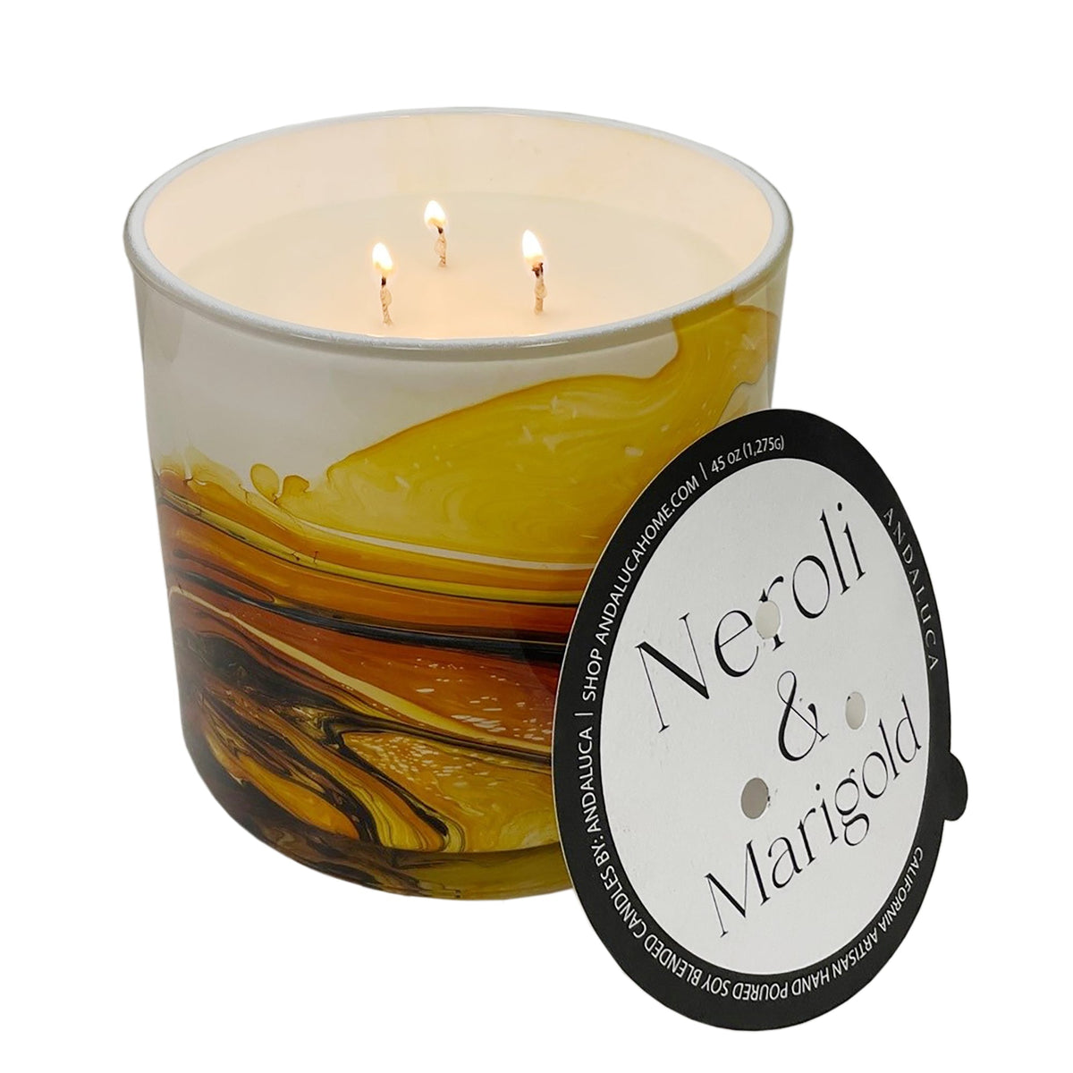 JUMBO Neroli & Marigold 45 oz. Swirl Glass Candle