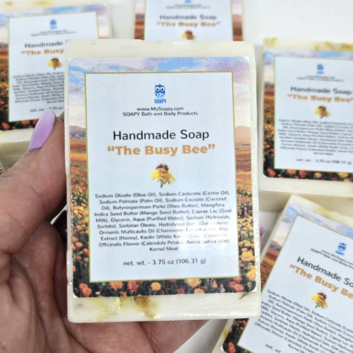 The Busy Bee Artisan Soap Bar SOAPY Bath and Body Products 106.3 g