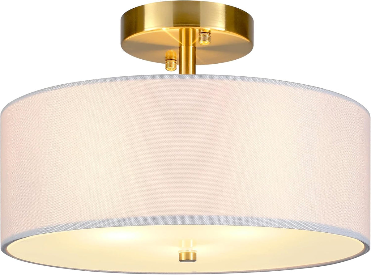 Semi Flush Mount Drum Ceiling Light