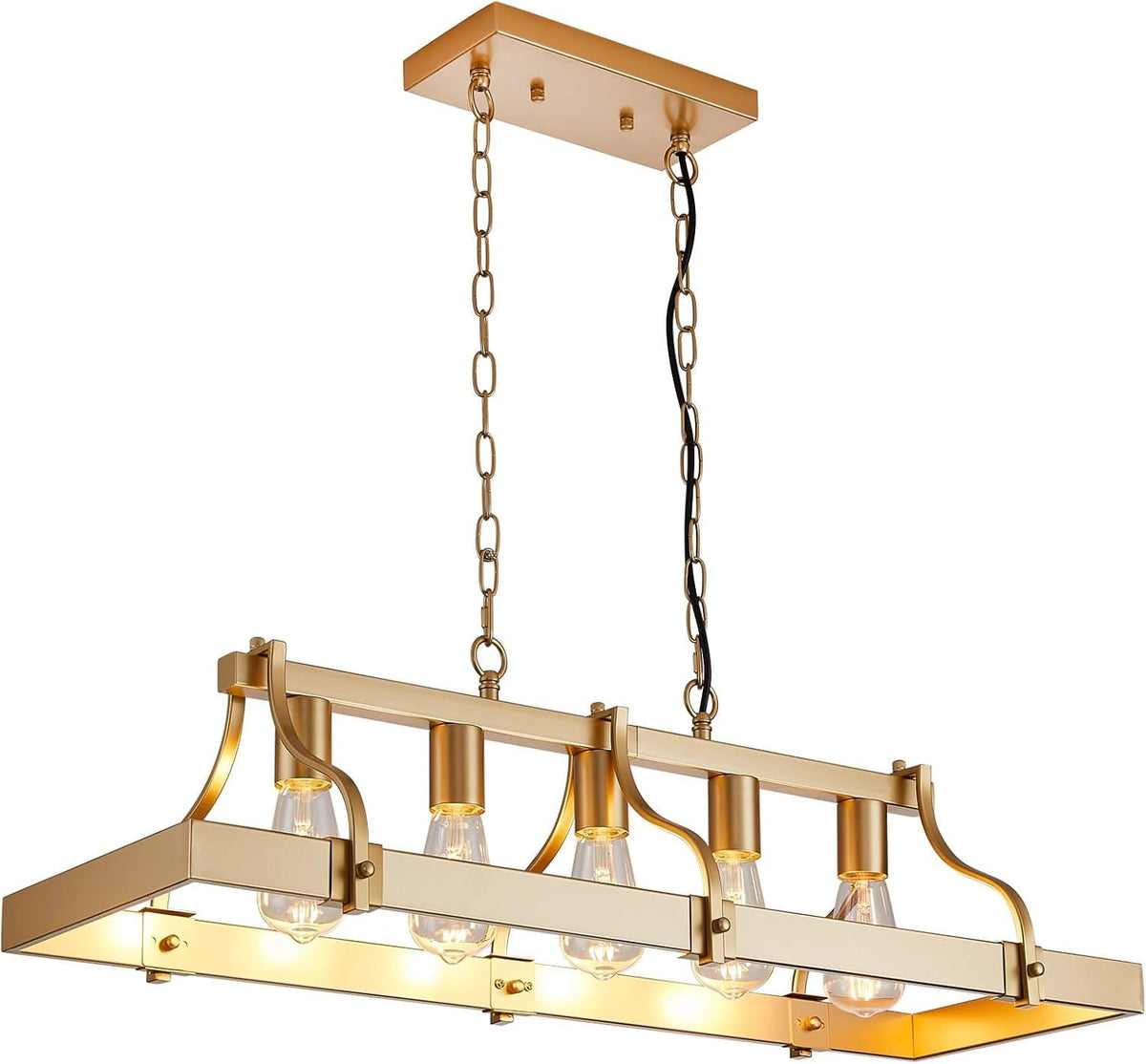 Farmhouse 5-Light Linear Chandelier