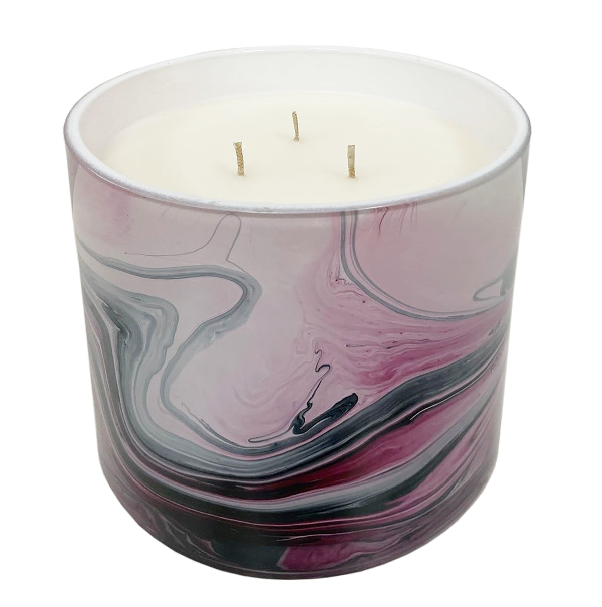 JUMBO Vanilla & Red Currant 45 oz. Swirl Glass Candle