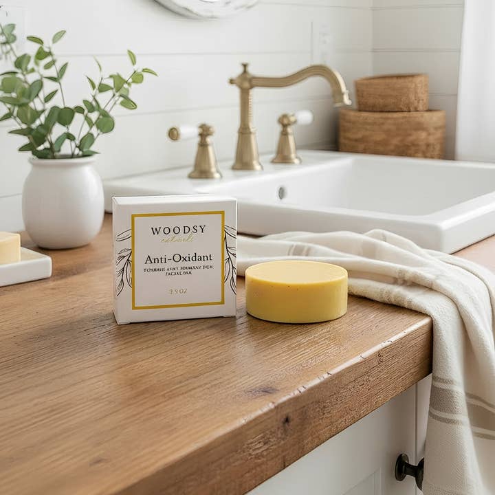 Turmeric Anti-Oxidant Rich Facial Cleansing Bar Woodsy Homelife 76.5 g