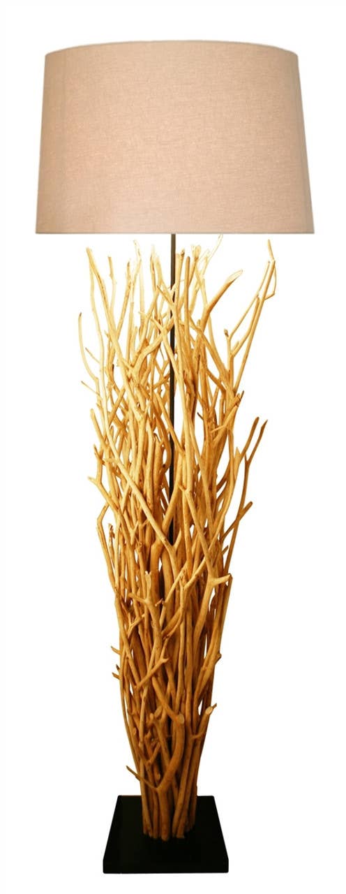 Natural Branch Floor Lamp 69" Tall